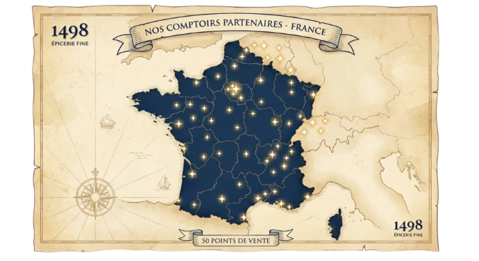 carte de France des magasin 1498